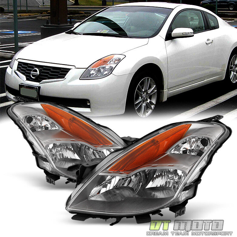 Fits 2008 2009 Altima Coupe Replacement Halogen Headlights Headlamps Left+Right