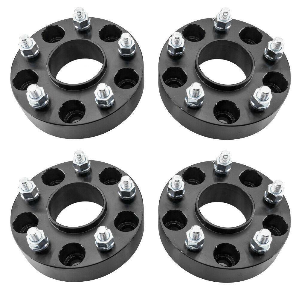 (4) 1.5 inch Wheel Spacers Hubcentric 5x5 for Jeep Wrangler Grand Cherokee Black