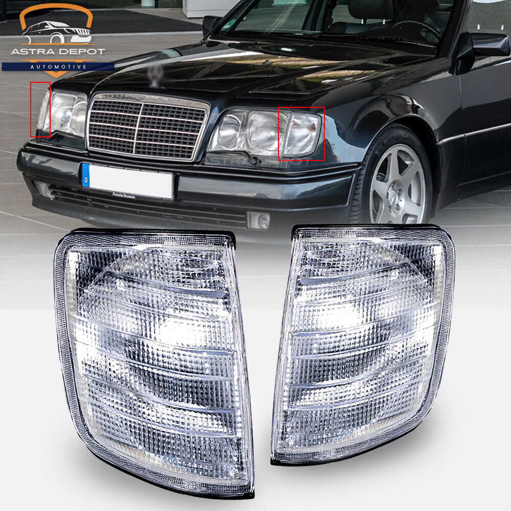 2X Clear Lens Turn Signal Lights for Mercedes W124 E500 300E 400E 500E 1985-1995