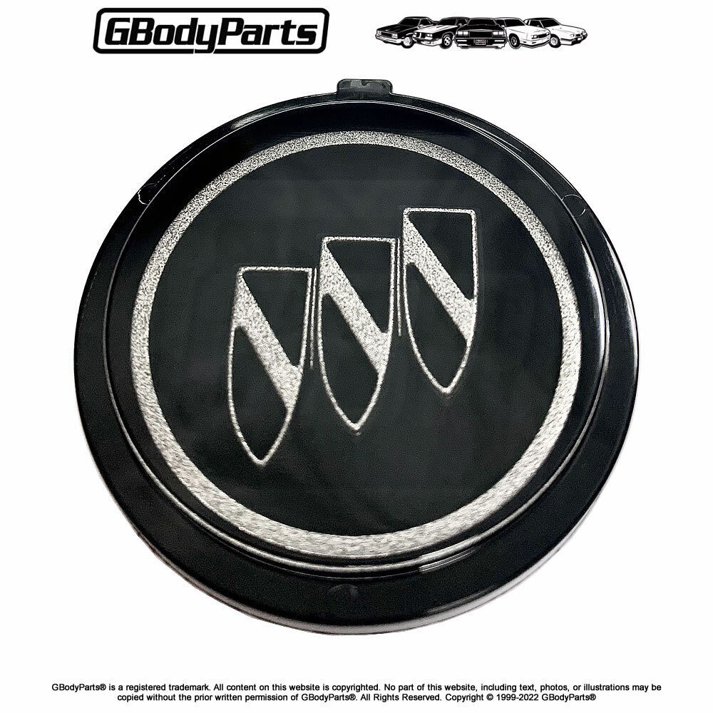 82 84-87 Grand National GNX Charcoal Tri Shield Steering Wheel Emblem GM25518979