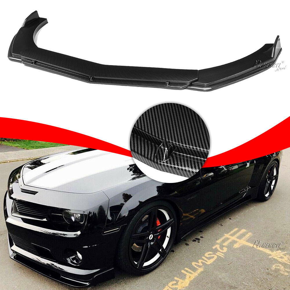 For Chevrolet Camaro SS Front Bumper Lip Spoiler Splitter Body Kit Carbon Style