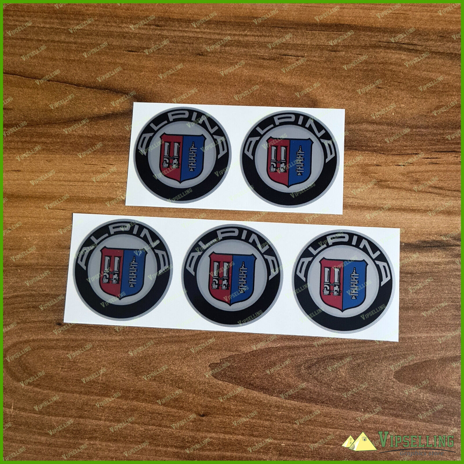 45mm BMW Alpina Vinyl Sticker Laminated Wheel Center Cap Decals Stickers Kit