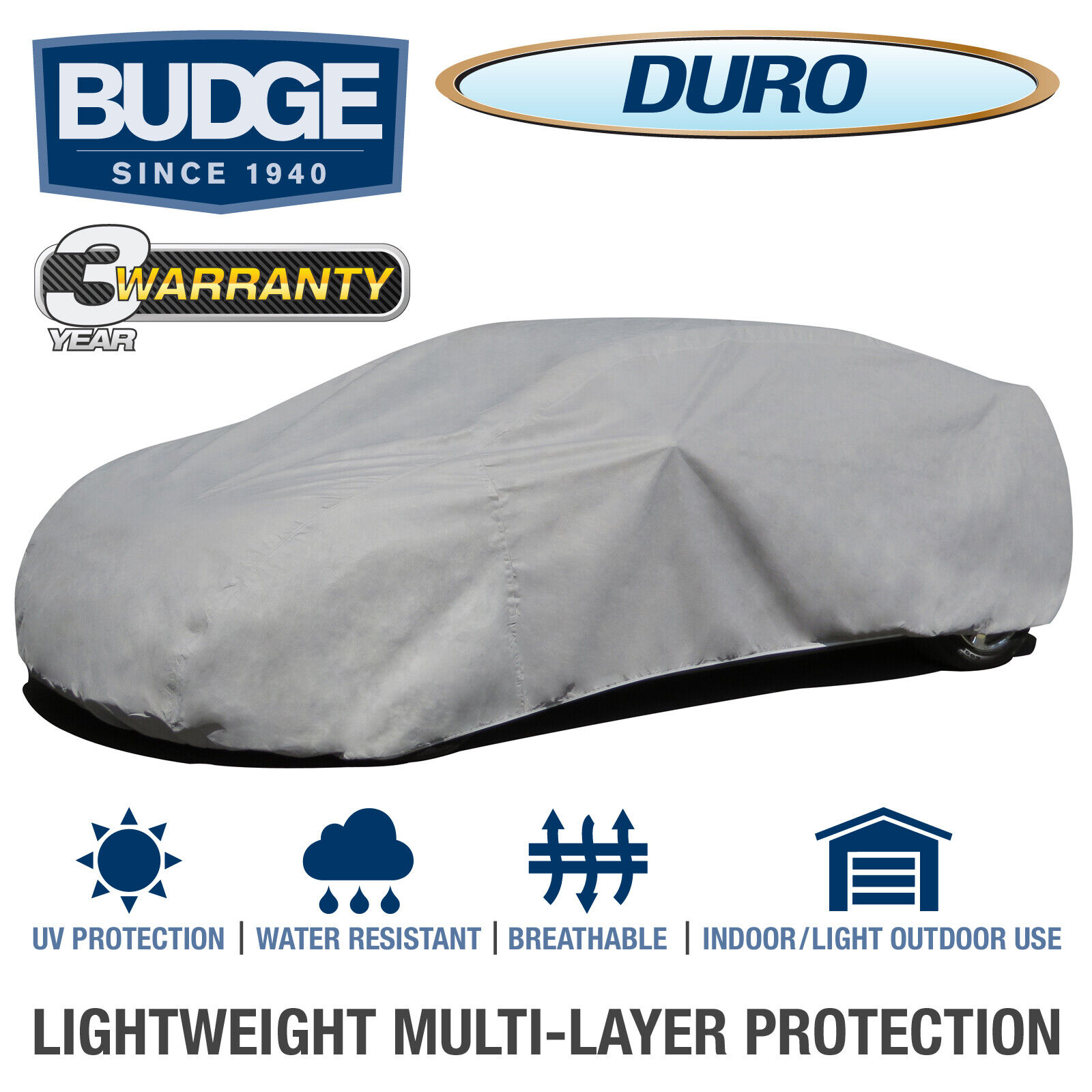 Budge Duro Car Cover Fits Pontiac Tempest 1967 | UV Protect | Breathable