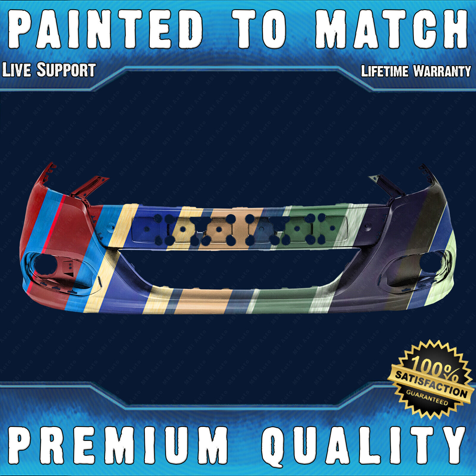 NEW Painted To Match Front Bumper Replacement for 2013 2014 2015 2016 Dodge Dart