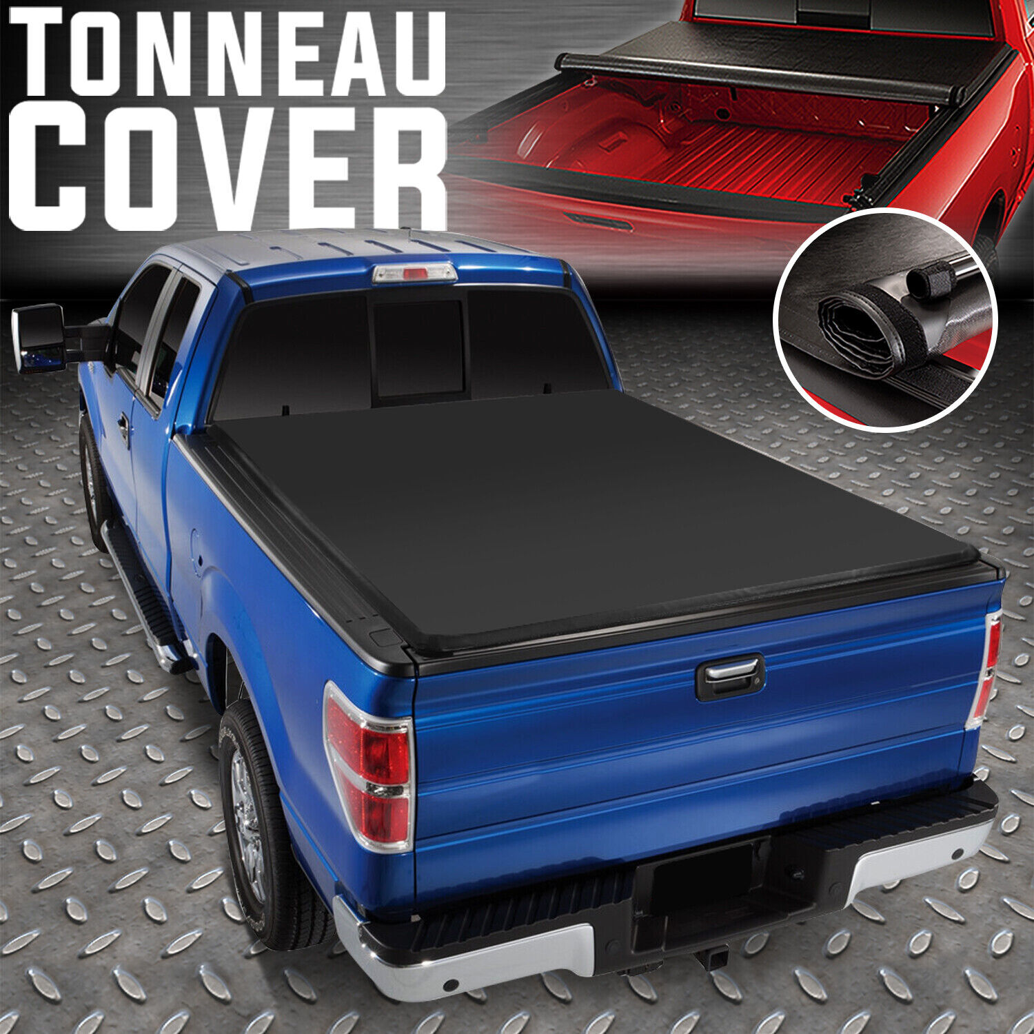 FOR 04-14 FORD F150 FLEETSIDE 6.5FT TRUCK BED SOFT VINYL ROLL-UP TONNEAU COVER