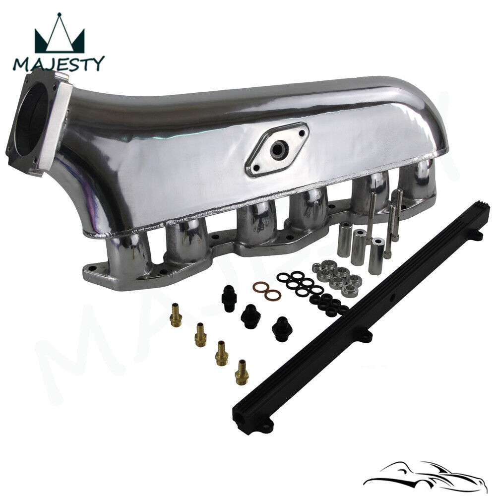 Intake Manifold+Top Feed Fuel Rail For Toyota 1JZ-GET/1JZGTE Supra Crown Chaser 