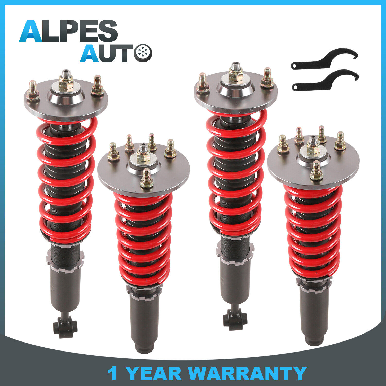 2x Front + 2x Rear Coilovers Struts For 1998-02 Honda Accord Acura TL 2001-03 CL