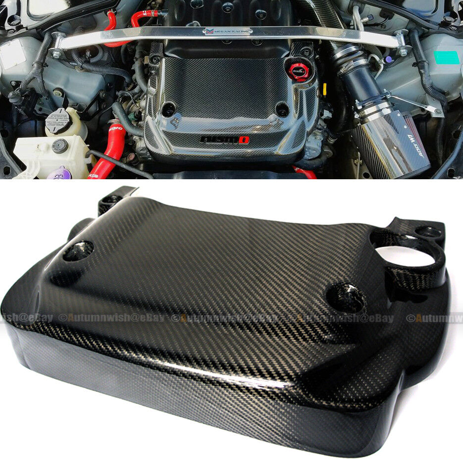 For: 03-07 350z Fairlady Z33 100% Real Carbon Fiber Engine Cover Replacement