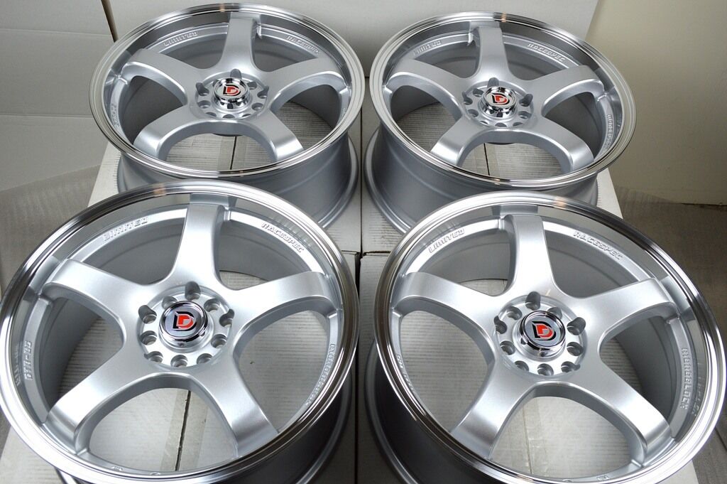 17 silver wheels rims Civic Avenger Eclipse Galant Legend TSX Neon 5x100 5x114.3