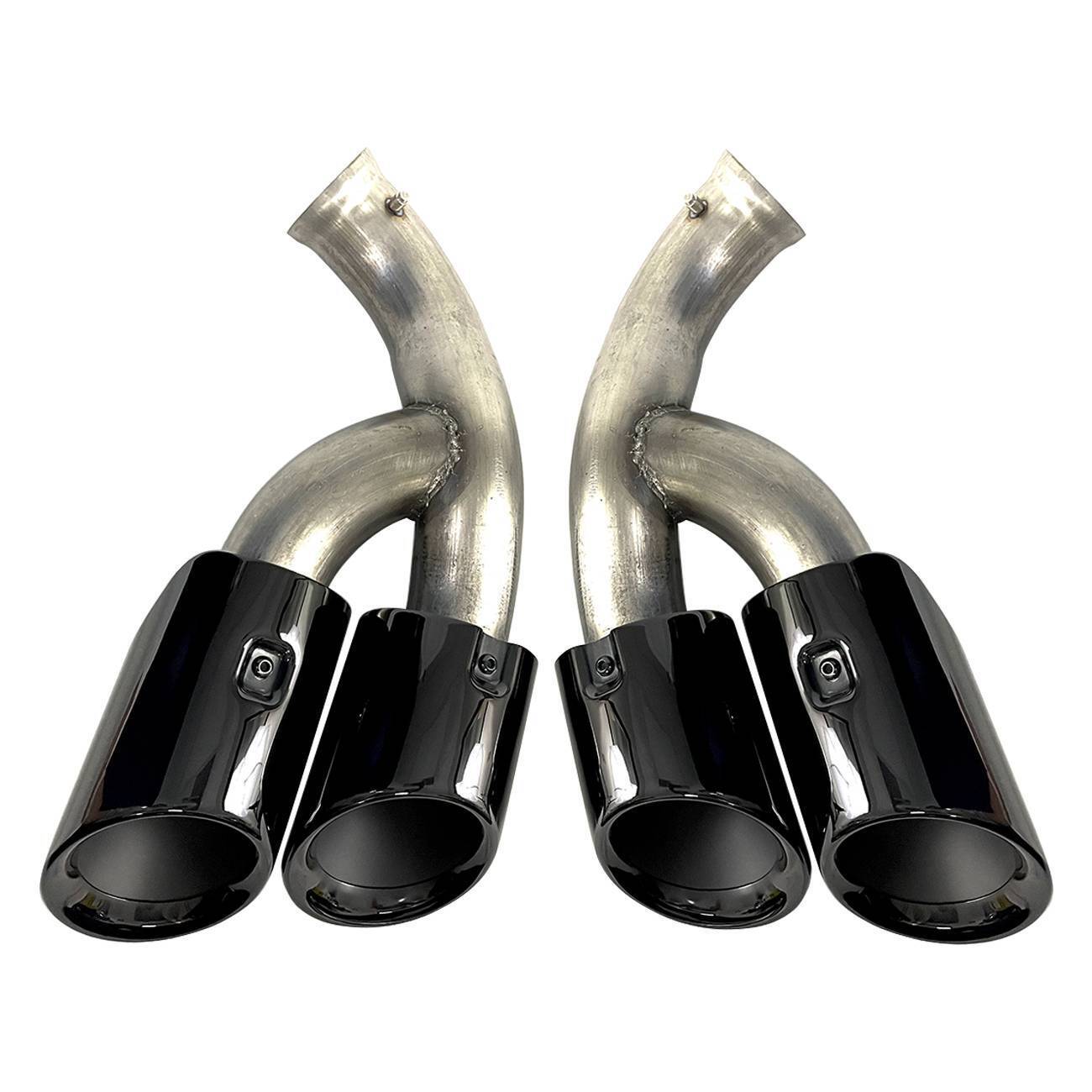 LH&RH Muffler Tail Tip Exhaust Pipe For 2014+ Cayenne Round 958 Stainless Steel