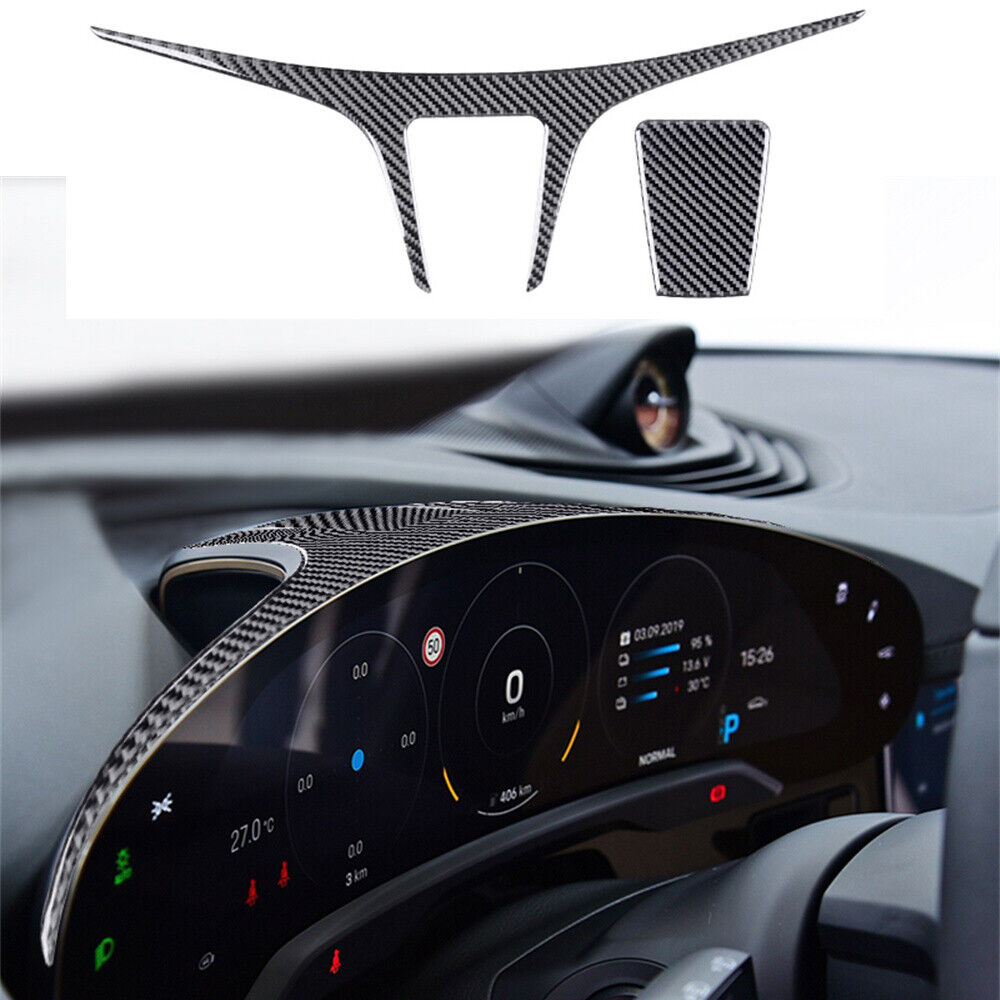 Carbon Fiber Dashboard Panel Decor Trim For Porsche Taycan 2019-2022 Accessories