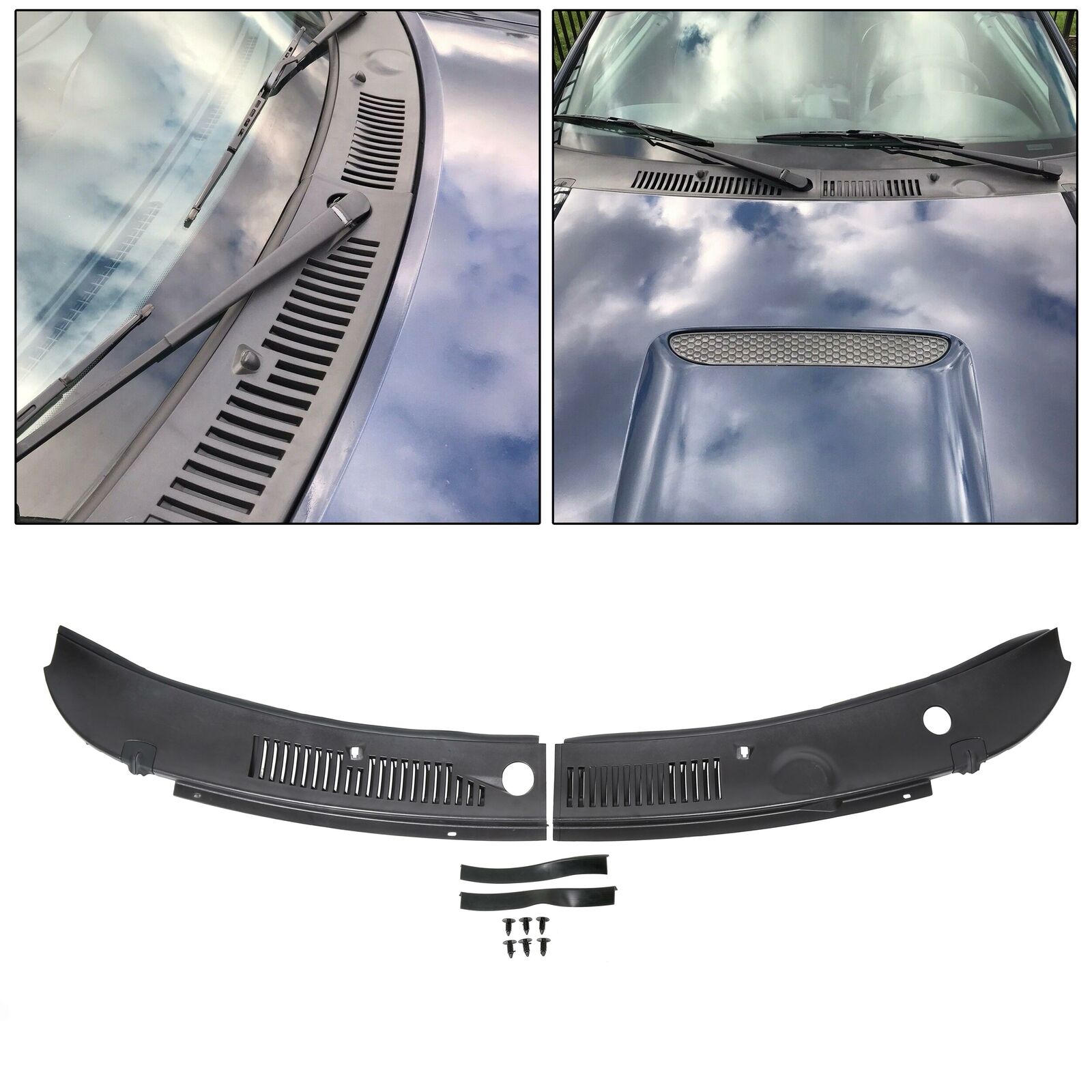 Windshield Wiper Cowl Cover For 99-04 Ford Mustang IMPROVED Wiper Cowl Grille