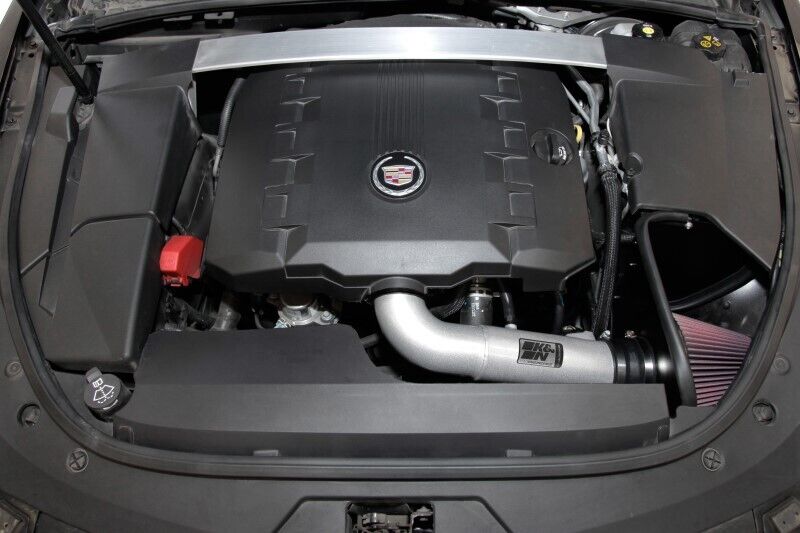 K&N Typhoon Silver Cold Air Intake for 2012-2014 Cadillac CTS 3.6L (Non-Turbo)