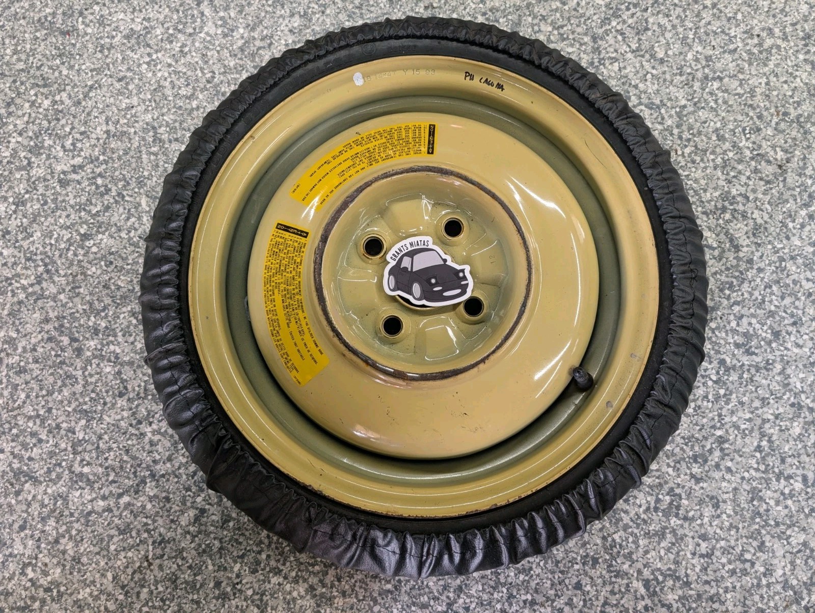 90-02 Mazda Miata MX5 OEM Spare Donut Tire 14 Inch 115-70-14 Non Sport Brake