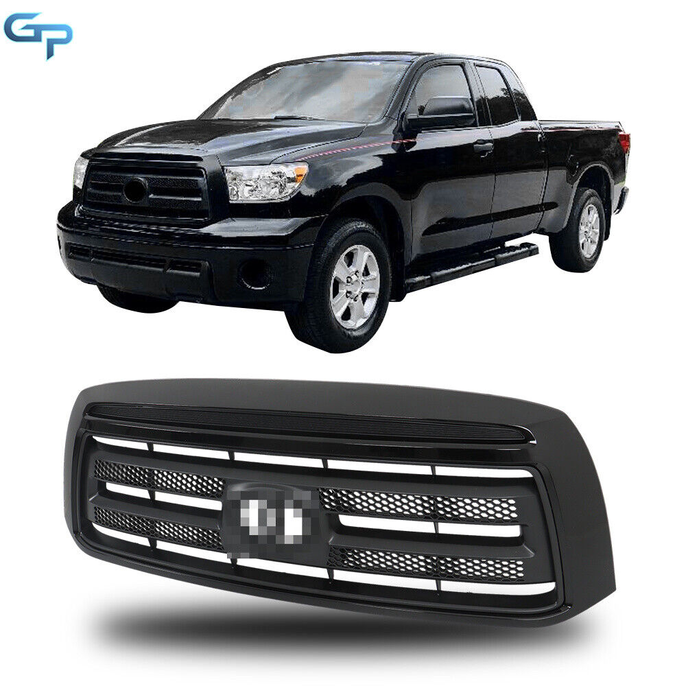 Front Upper Grille For 2010-2013 Toyota Tundra Gloss Black Frame 531000C220