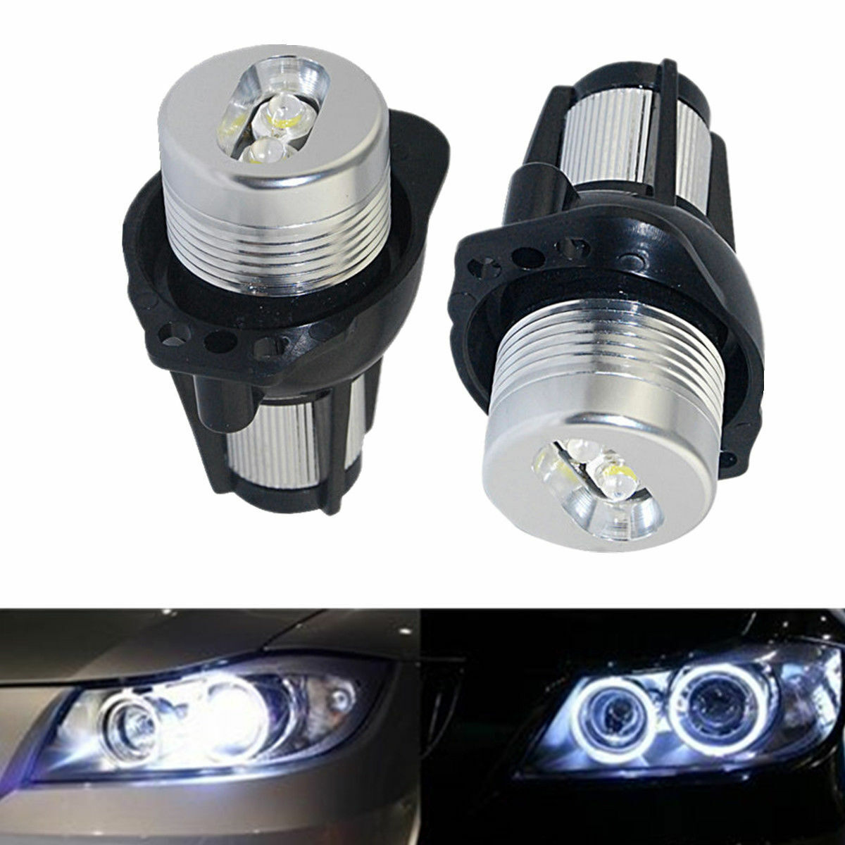 6000K Angel Eye Halo LED Marker Light Error Free For BMW E91 E90 325i 328i 335i