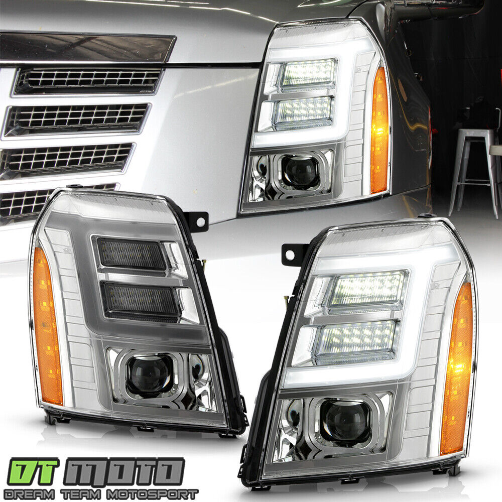 2007-2014 Cadillac Escalade HID/Xenon Model LED DRL Projector Headlights 07-14