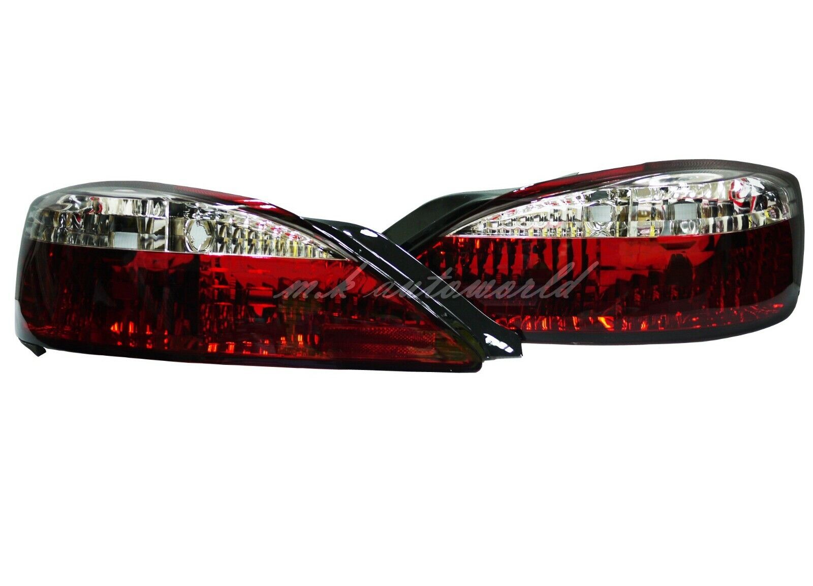 Crystal rear tail lights RED CLEAR For NISSAN 1999-2002 Silvia S15 200SX