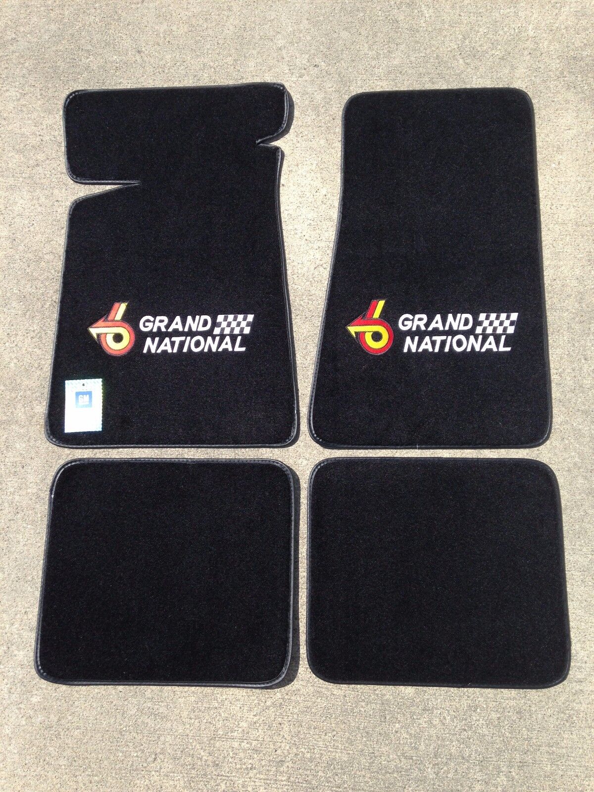 1985-87 Buick Grand National Floor Mat Set Turbo 6 In Red and Yellow