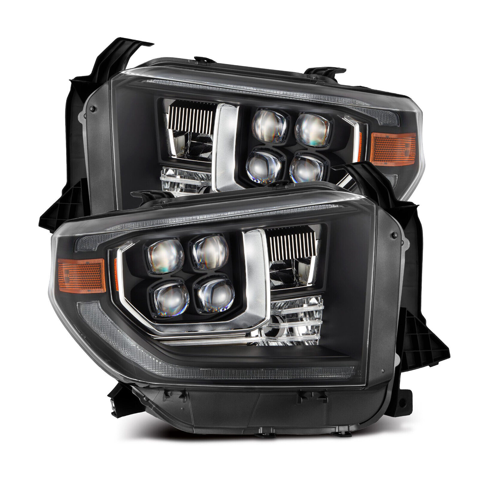 For 14-21 Toyota Tundra AlphaRex Nova MK2 Black Housing LED Projector Headlights