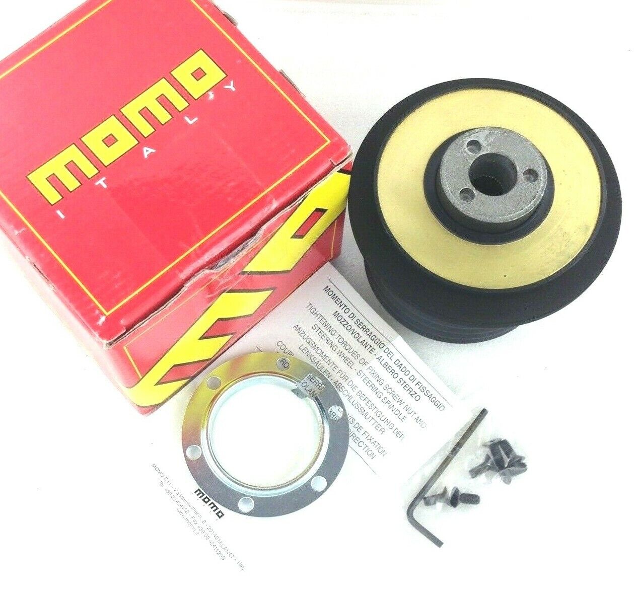 Genuine Momo steering wheel hub boss kit MC6110. Fits Mitsubishi FTO 1993-2000