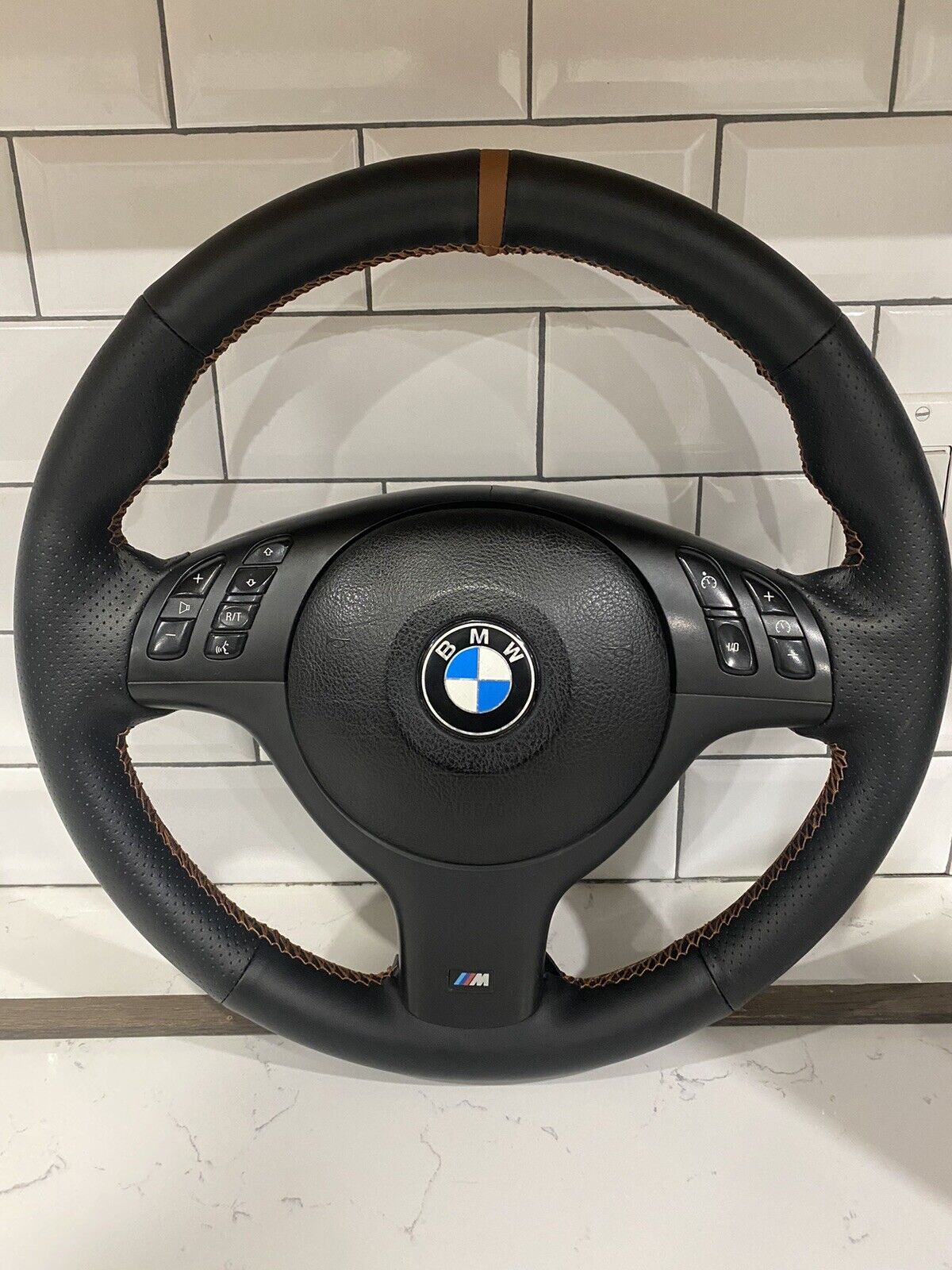 BMW E46 M3 Steering Wheel refinished nappa oem factory E39 E53 330i 328i 320i