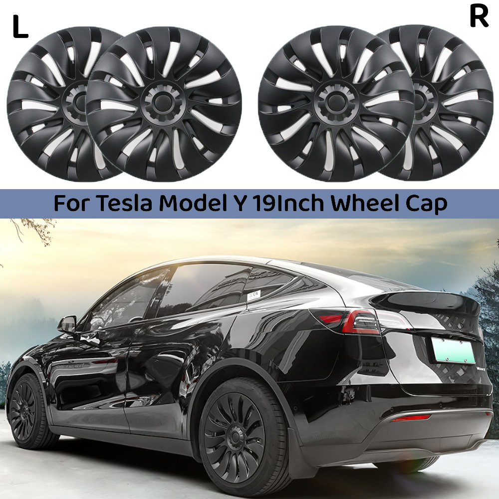 Hubcaps for Tesla Model Y Storm Wheel Rim Cover 4PCS 19inch  Full Cover Hubcaps
