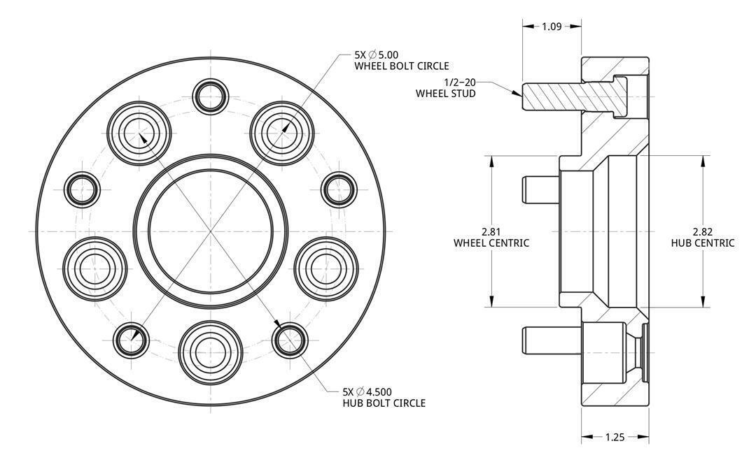 Spidertrax S2pwhs013 Wheel Adapter Kit