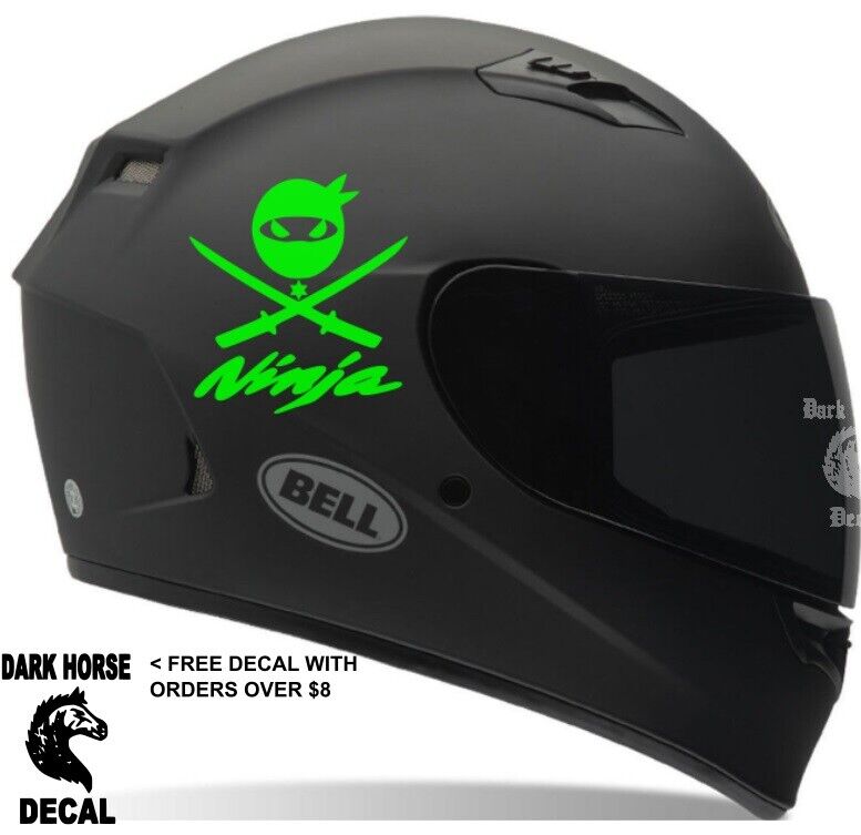 Ninja Warrior helmet decals (2)  Motorcycle body decals, Sticker Fit Kawasaki 