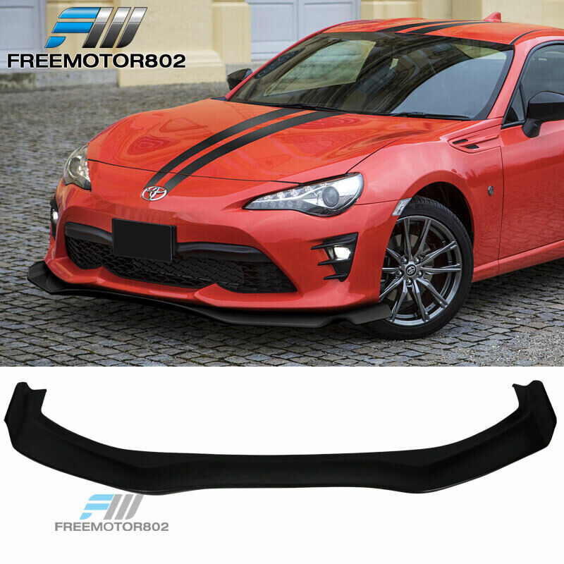 Fits 17-20 Toyota 86 PU Coupe GR Style PU Black Front Bumper Lip Spoiler