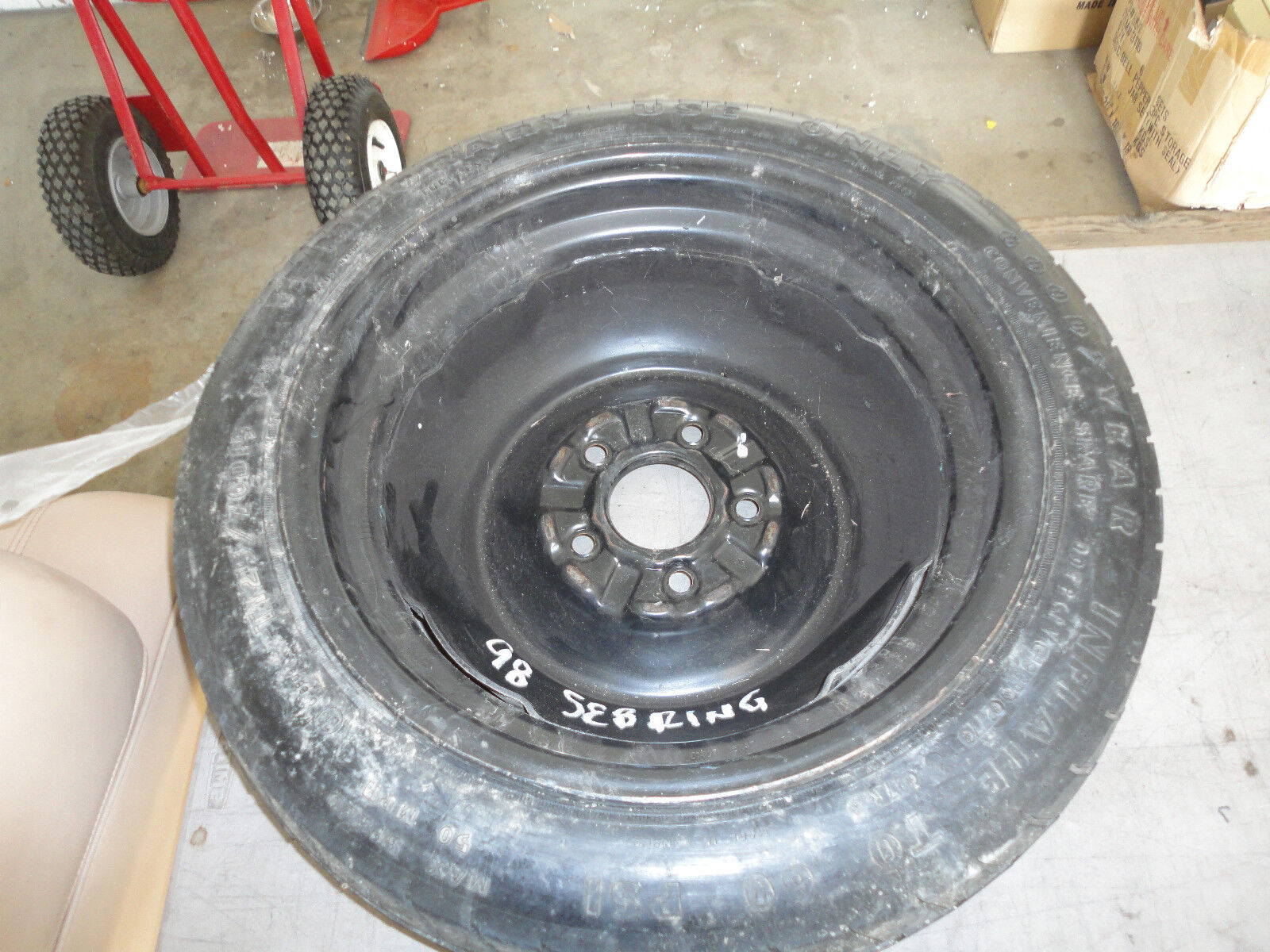 Spare Tire T125 70 D15 Chrysler Sebring 98