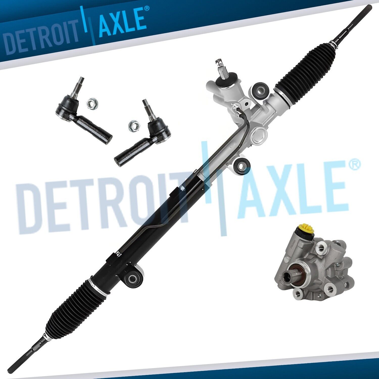 AWD Power Steering Pump Rack and Pinion Tie Rod Ends Kit for Charger Magnum 300