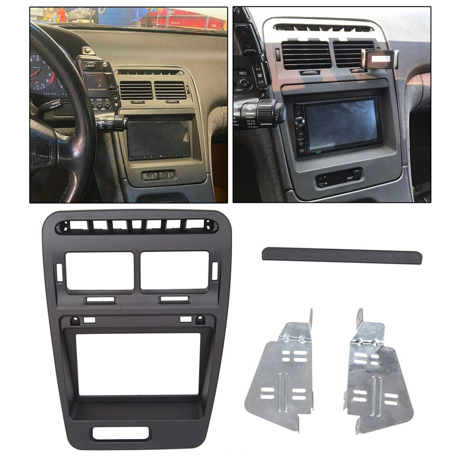 Double Din Car Radio Stereo Dash Kit Bezel For 1990-1999 Nissan 300ZX LHD