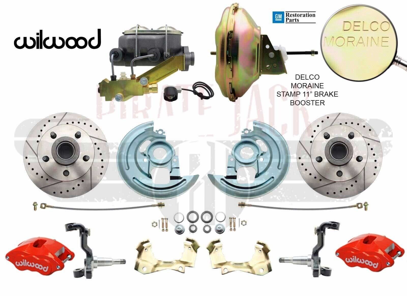 1964-1972 GM A, F, X Body Disc Brake Conversion Kit w/ Wilwood Red Calipers