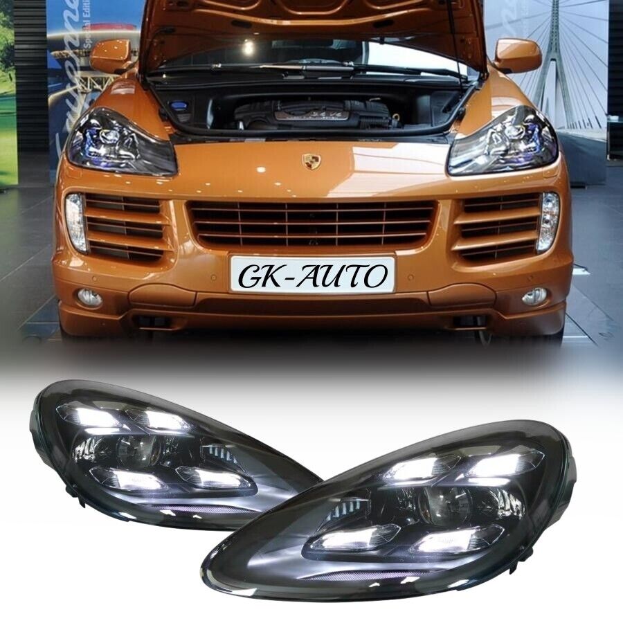 LED Headlights Upgrade For Porsche Cayenne 957 2007-2010 Matrix Front Lamps