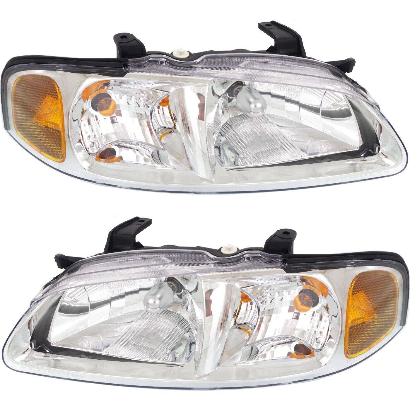 Headlight Set For 2000-2001 Nissan Sentra Left and Right With Bulb 2Pc