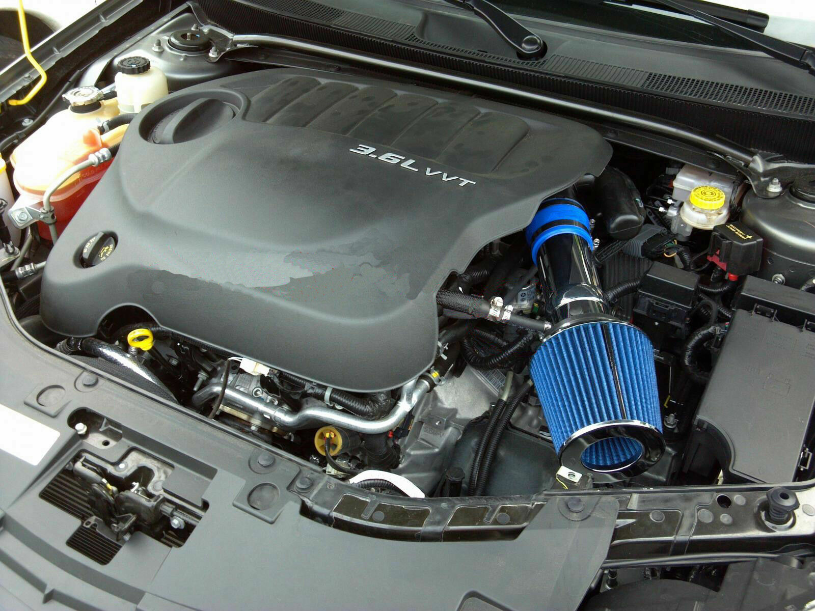 BCP BLUE 11-14 Dodge Avenger/Chrysler 200 3.6L V6 Short Ram Air Intake + Filter