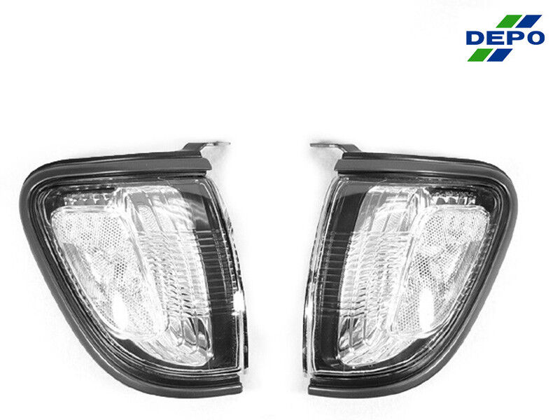DEPO Pair of Clear Front Corner Signal Lights Lamps For 2001-2004 Toyota Tacoma