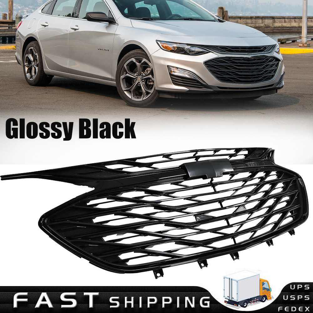 3PCS For Chevrolet Malibu 2019 2020-2023 Front Upper Grille Lower Glossy Grill
