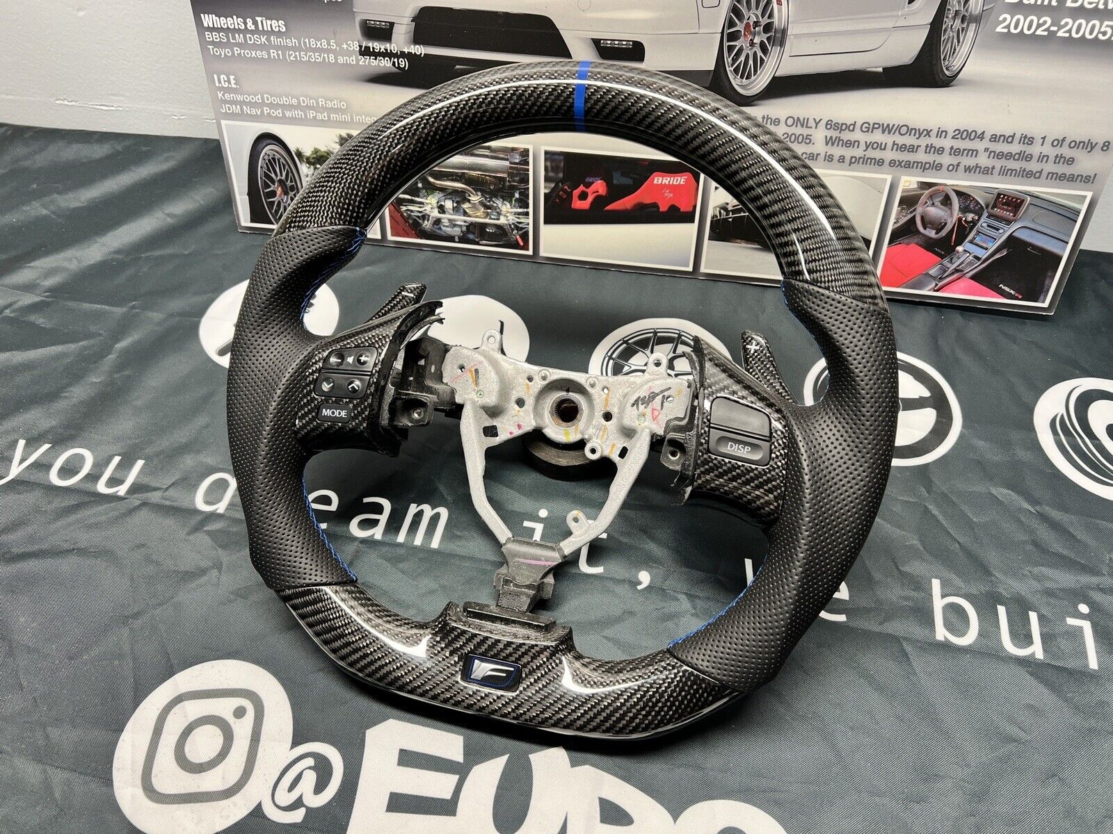 Lexus IS-F OEM Carbon Fiber Flat Bottom Bespoke Steering Wheel