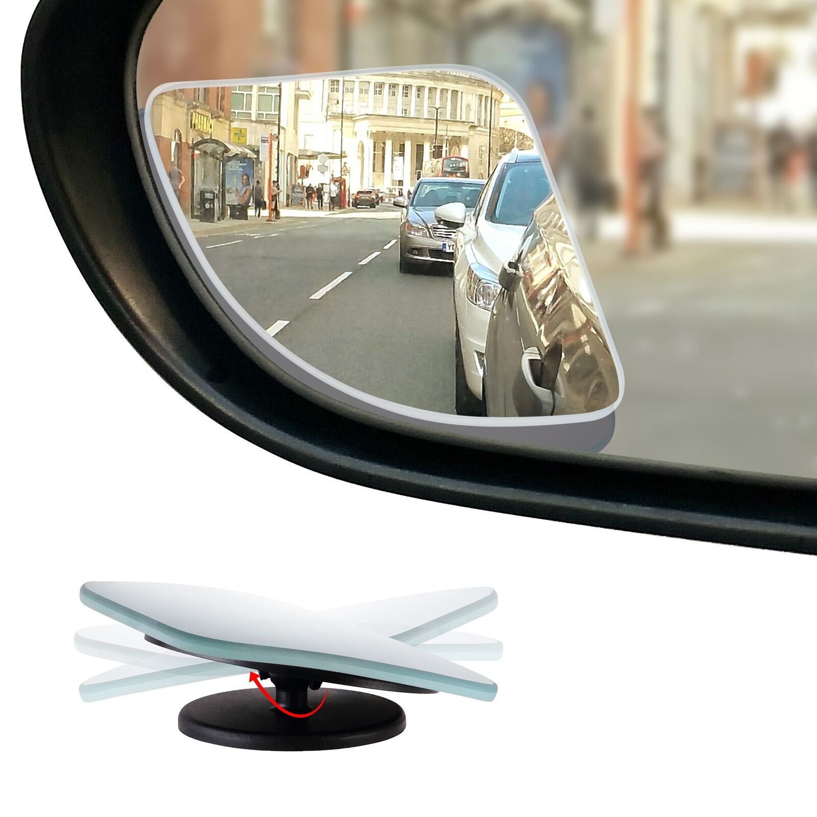 HD Frameless Blind Spot Mirror - Fan Shaped 2.5