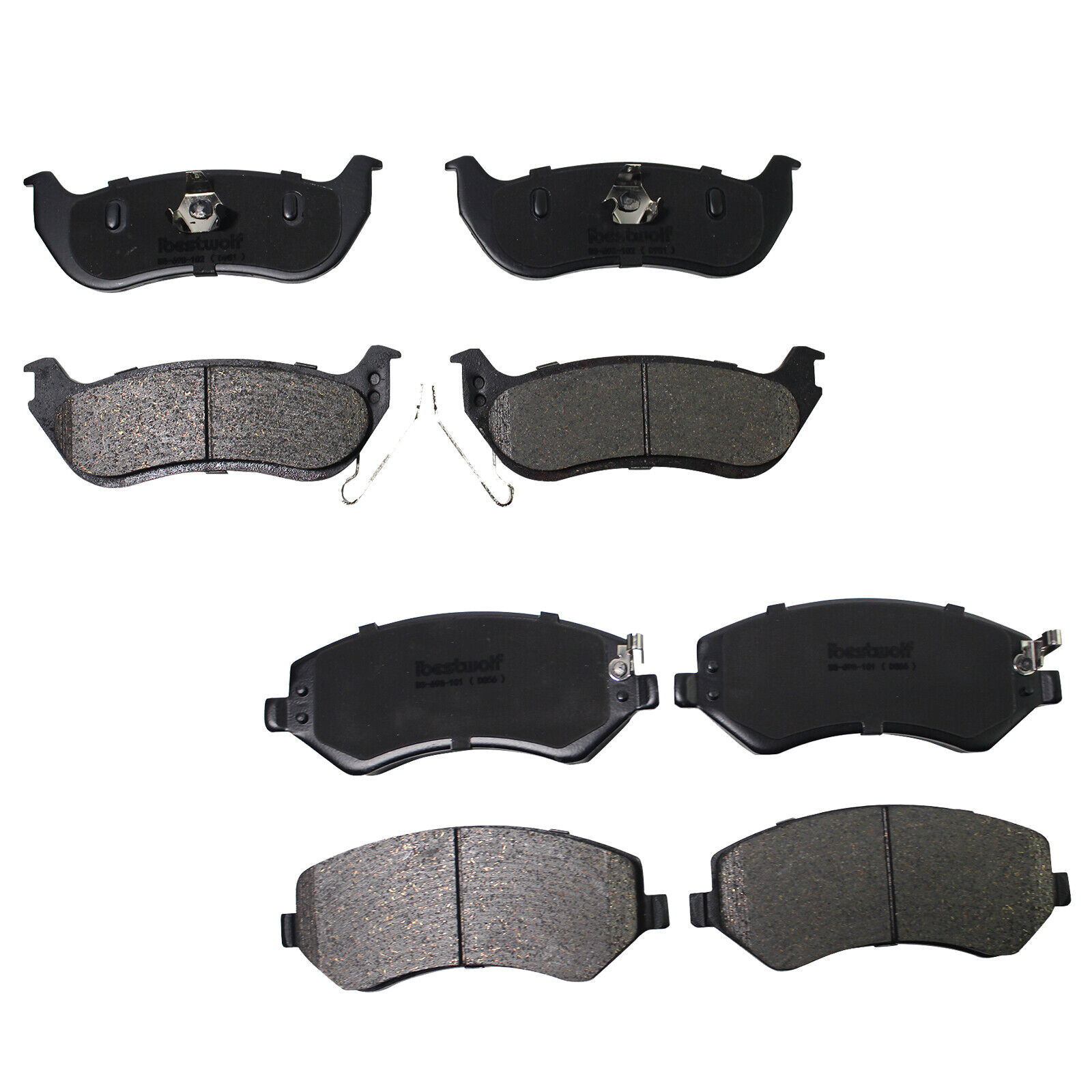 Front And Rear Ceramic Pads Kit NEW For Jeep Liberty 2003 2004 2005 2006 2007