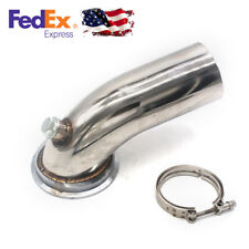 90° Bend Downpipe Elbow V-band Adapter Flange Clamp Stainless For Turbo HY35 picture
