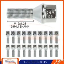 20Pcs 12x1.25 Wheel Lug Bolts Shank 28mm For Chrysler 200 Dodge Dart Jeep Silver picture