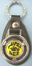 Vintage Yellow Dodge SUPER BEE Mini Steering Wheel Leather Key  Ring 1968 1969   picture
