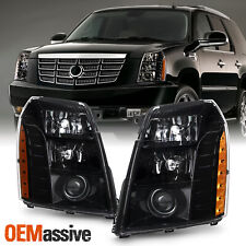 For 2007-2014 Cadillac Escalade ESV EXT Black Headlights Light HID Type 07-14 picture