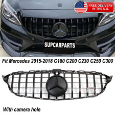 NEW Grille Grill Star With Camera Hole For Mercedes W205 2015-2018 C43 C180 C200 picture