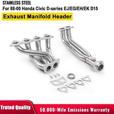Stainless ExhaustManifoldHeader For 88-00 Honda Civic D-series EJ/EG/EH/EK D16 picture