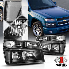 Black Housing Headlight Clear Signal Reflector for 04-12 Chevy Colorado/Canyon picture
