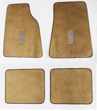 NEW Tan Floor mats 1990 - 2011 Lincoln Town Car Embroidered Logo Silver Set  4 picture